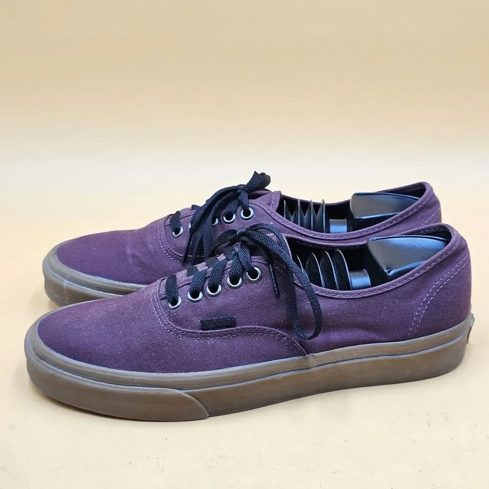 Vans Authentic Catawba Grape Maroon Purple Canvas Gum Sole Shoes Men's Size 11